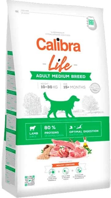 Calibra Dog Adult Medium Breed Life Borrego 2.5 Kg
