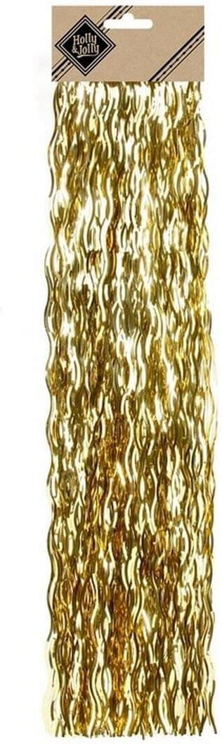 Christbaumschmuck "Holly & Jolly Lametta gewellt 50 cm", gold, Weihnachtsbaumschmuck, Christbaumschmuck gold Einheitsgröße