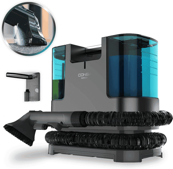 Aspirador de tapicerías - Cecotec Conga 3000 Carpet&Spot; Clean L Max, 400 W, Depósitos agua limpia y sucia, Pulverizador, Radio 7,2 m, Negro
