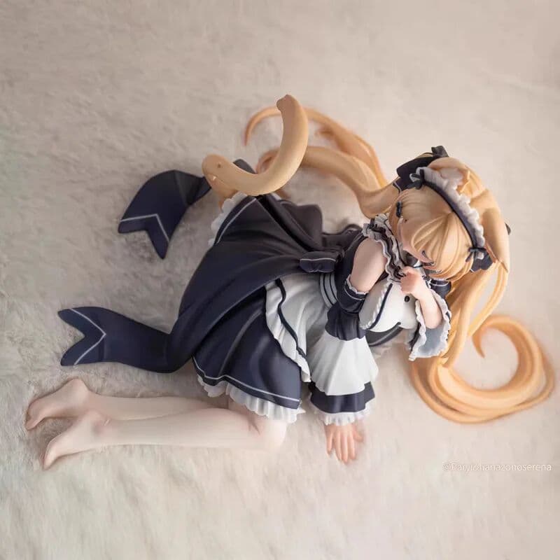 Bandai Paryi Anime Figure Cat Maid Dress Hanazono Serena Pvc Collectible Model Desktop Decoration Boxed Ornament For Adult Gift