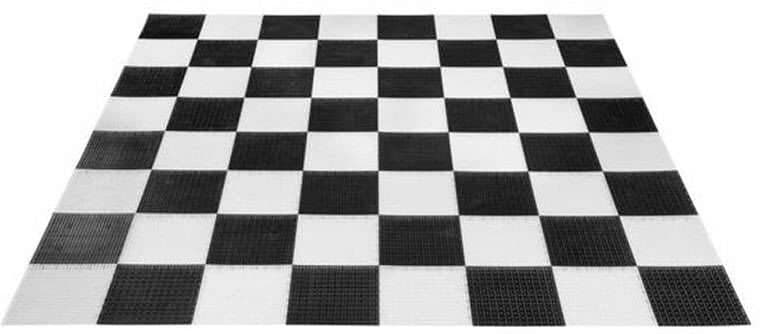 Rolly Toys Dalles clipsables 280 cm - Tapis d'échecs et dames géant - RollyToys