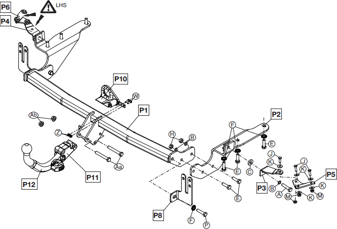 Attelage Toyota Rav 4 III avec roue de secours (03/2006-02/2013) RDSOD