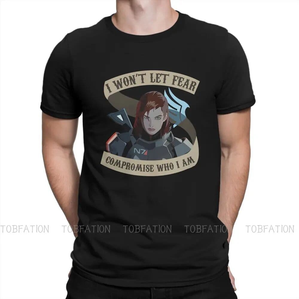 NONE Paragon Shepard Mass Effect Game Tshirt Alternative Punk T shirt Tops Homme Pure Cotton Ofertas Tees Tops