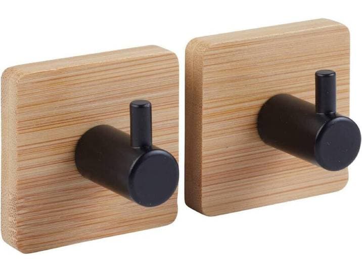 5five Bamboe Plakhaken Set - Assortiment, 4,5 x 4,5 x 3,6 cm, 2 stuks