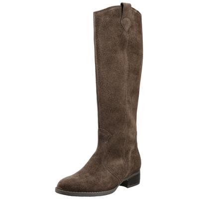 Stiefel GABOR "Gabor Stiefel Veloursleder", Damen, Gr. 43, Leder, braun (mocca), Veloursleder, Schuhe Stiefel
