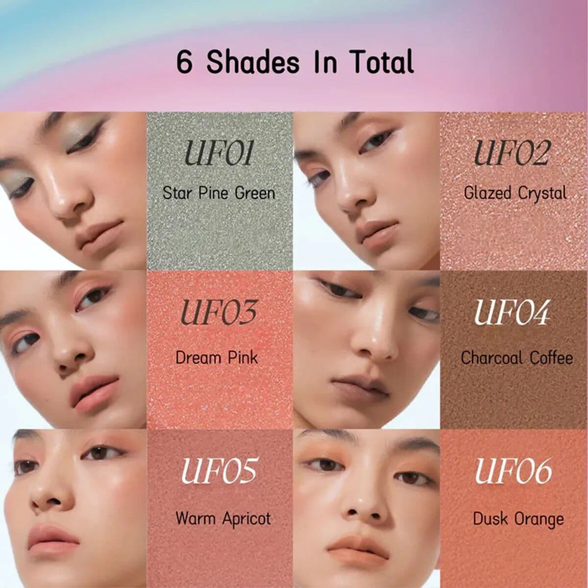 Uhue Eye Lip CheekPowder Paste,Delicate Powder-Paste Texture,Smooth & Minimal Fallout,Natural & Sheer Finish,Quick Daily Makeup