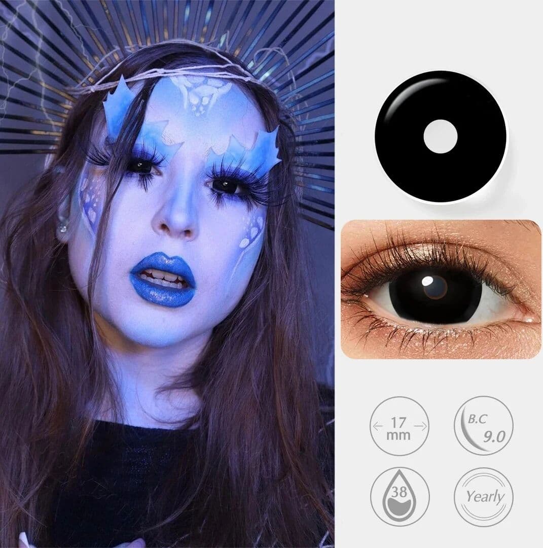 Meenie 17mm Halloween Cosplay Lenses Crazy Contact Lenses Black Red Lenes Cat Eye Anime Cosplay Eye Color Lenses