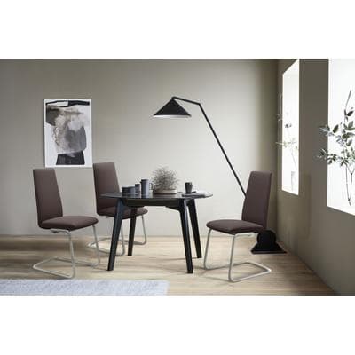 Polsterstuhl STRESSLESS "Laurel", braun (chocolate paloma, schwarz matt), B:53cm H:105cm T:60cm, Leder PALOMA: PALOMA ist ein durchgefärbtes Semianilin-Möbelleder mit natürlicher Narbung., Stühle, Polsterstuhl, High Back, Größe M, mit Beinen aus...