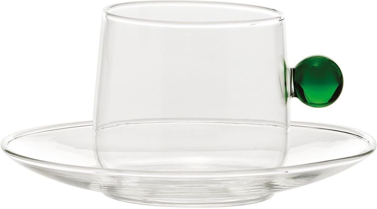 Zafferano Tazza da tè con piattino 22 cl Bilia Verde