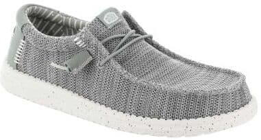 Hey Dude Wally Stretch Sox (Men's) Casual Shoes in Grey, Size 11 M, Fabric