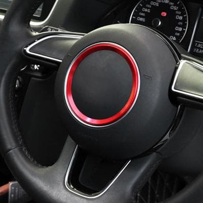 Snug & Styled Luxury Audi Steering Wheel Trim Ring Cover For A4L A3 A5 2017 2019 Interior Upgrade red