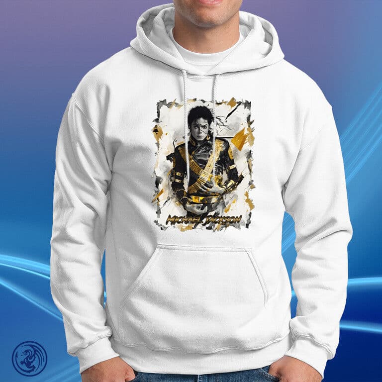 Michael Jackson - Gold Unisex Kapucnis pulóver