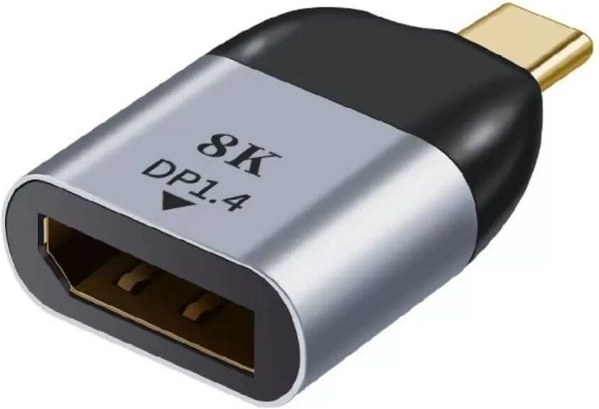 INF DP Buchse auf USB-C Stecker Adapter - Aluminium Audio Video Konverter