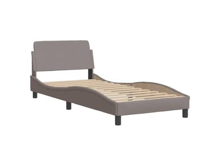 vidaXL Bedframe met hoofdeinde Dover 80x200 cm stof taupe