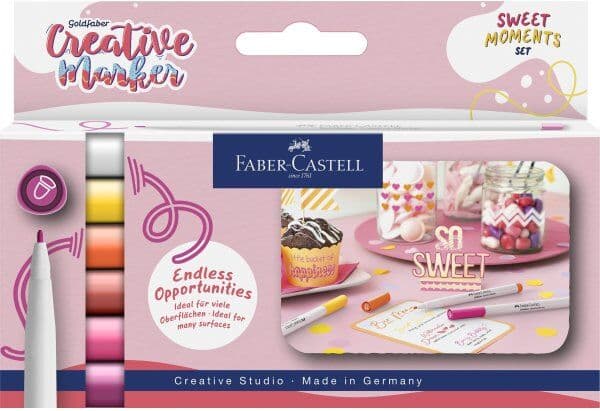 Faber-Castell Creative Marker, Sweet, 6 Farver