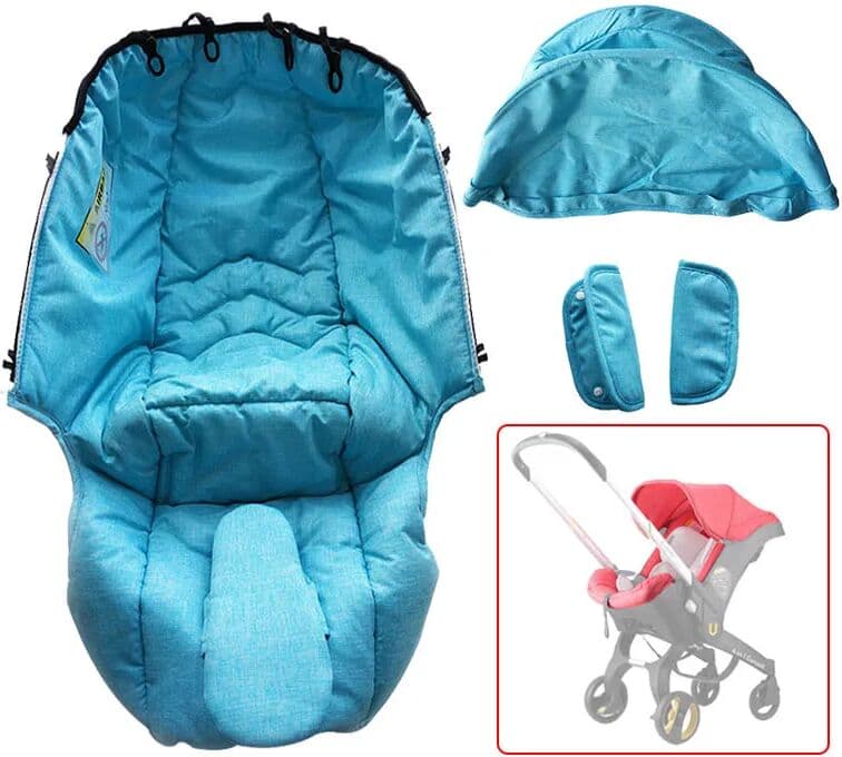NONE Stroller Seat Pack For 4 In 1 Carseat Sun Canopy Cushion Compatible Foofo Doon Pushchair Seat Suit Awning Baby Buggy Accessories