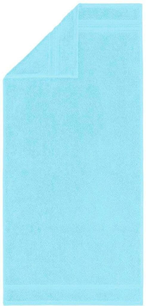 Handtücher EGERIA "Manhatten Gold", blau (light blau), B:70cm L:140cm, Frottier, Obermaterial: 100% Baumwolle, Handtücher, Uni Programm mit Streifenbordüre, reine Baumwolle