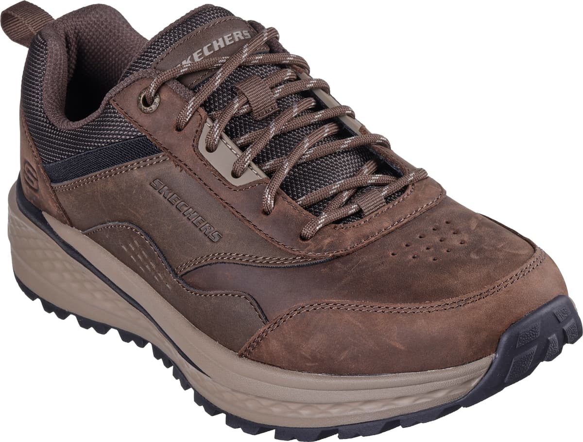 Sneaker SKECHERS "SLADE ULTRA-PERALTO", Herren, Gr. 42, Textil, braun, Leder, Schuhe Sneaker, Freizeitschuh, Schnürschuh mit bequemer Goga Mat Arch Technologie braun 42, Textil