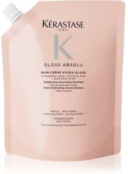 Kérastase Gloss Absolu Créme Bain Hydra-Glaze champô para cabelo brilhante e macio Refill 500 ml. Gloss Absolu Créme Bain Hydra-Glaze