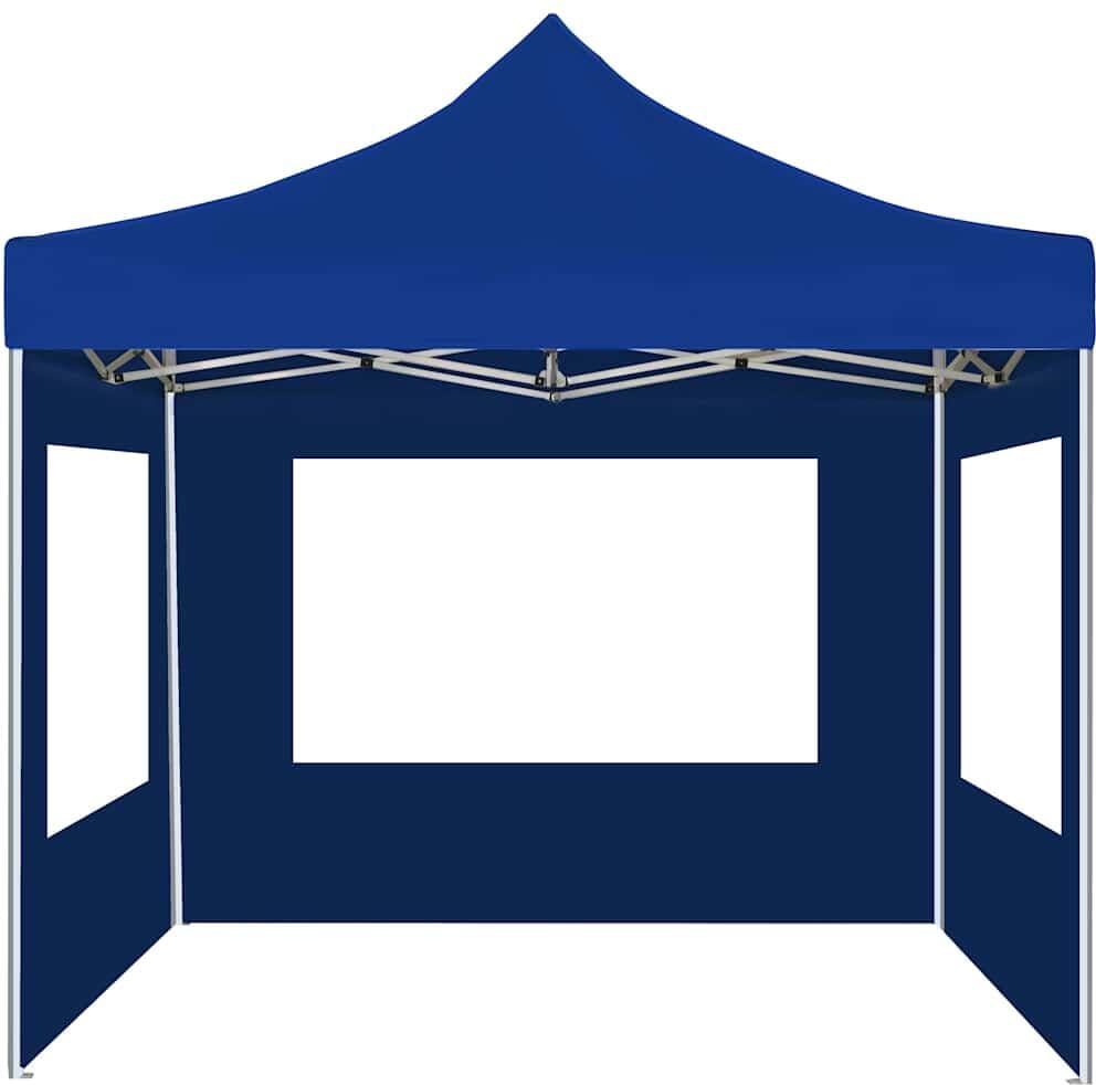 vidaXL Tente de réception pliable avec parois Aluminium 2x2 m Bleu