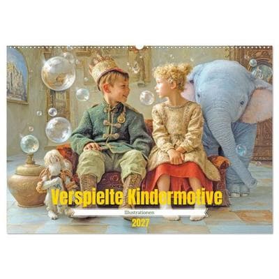 Verspielte Kindermotive - Illustrationen (Wandkalender 2027 DIN A2 quer), CALVENDO Monatskalender