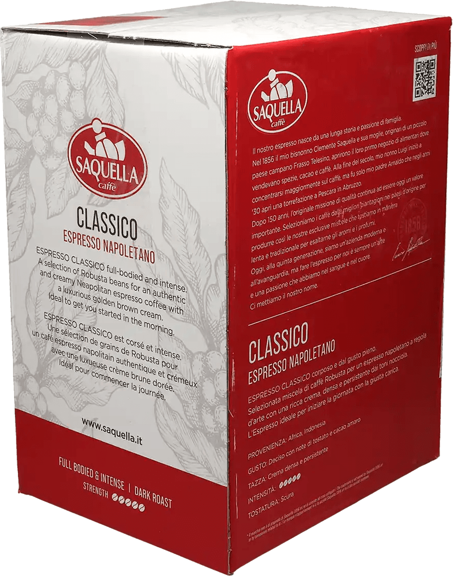 Mitac Saquella   Classico - 50 Capsules de café pour Lavazza A Modo Mio - Espresso - Compatible Lavazza A Modo Mio