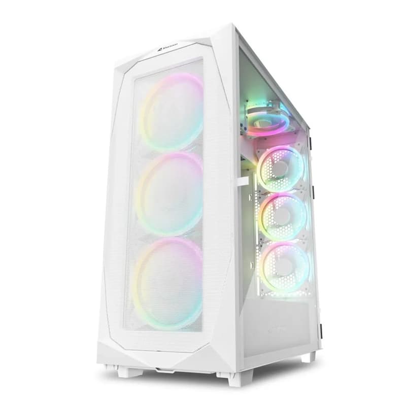 Sharkoon REV300 RGB Full Tower Tempered Glass White 4044951039593