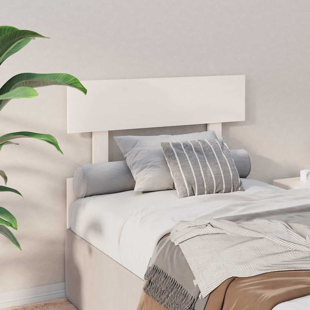 vidaXL Tête de lit Blanc 93,5x3x81 cm Bois massif de pin