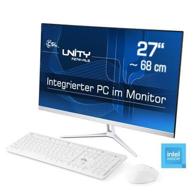 CSL All-in-One PC "Unity F27-ALS N200 Windows 11", weiß, Windows 11 Home,64bit, 27 ″, 8 GB RAM 2.000 GB SSD, Desktop-PCs