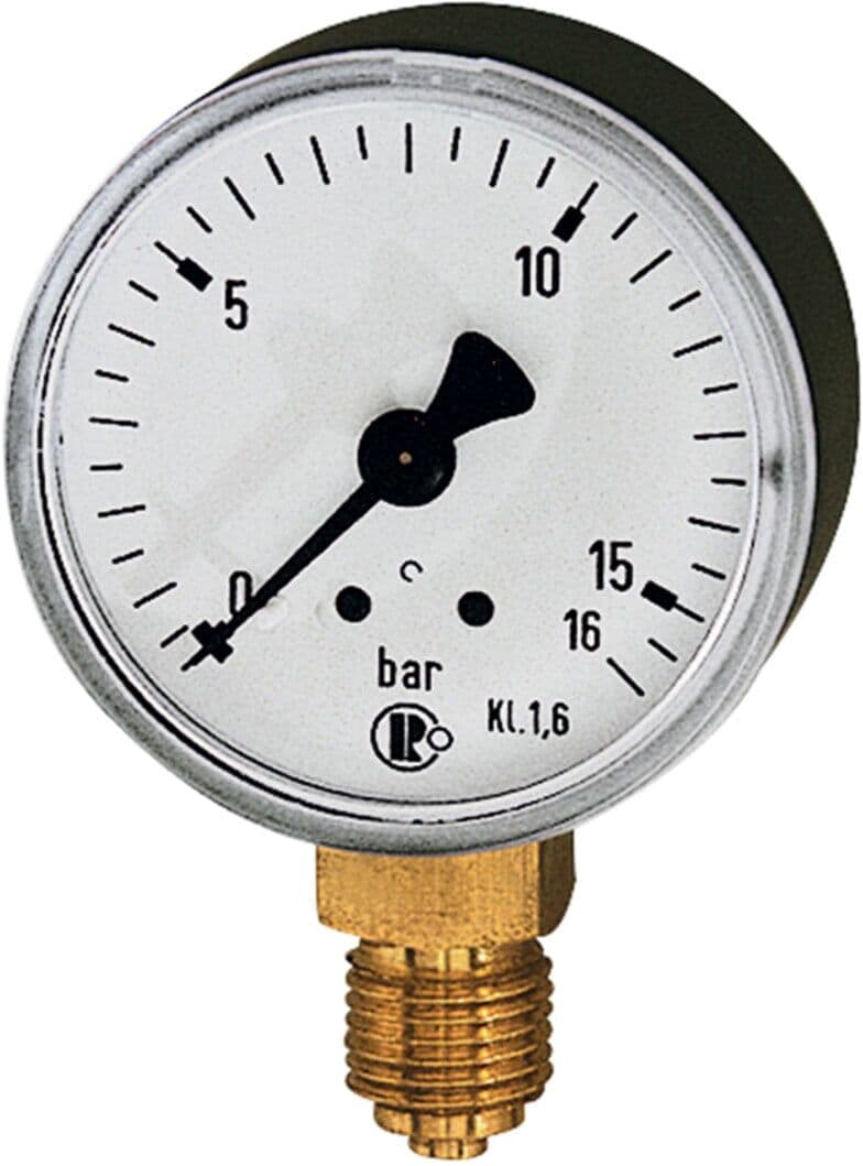 Riegler Standardmanometer, Kunststoffgeh., G 1/4 unten, 0 - 6,0 bar, Ã˜ 50 (105-K)