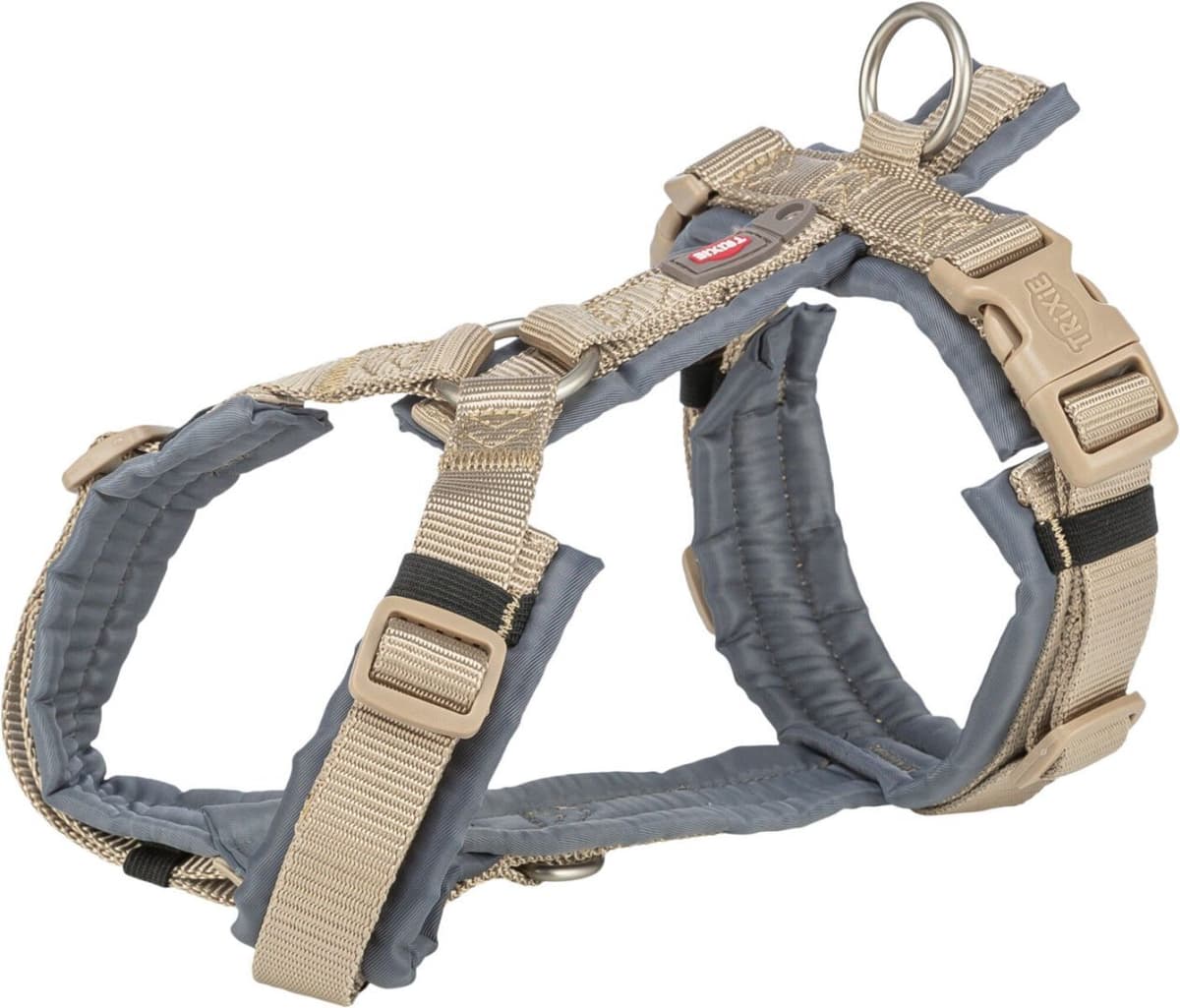 TRIXIE Premium Trekking Geschirr, sand/grafit, M