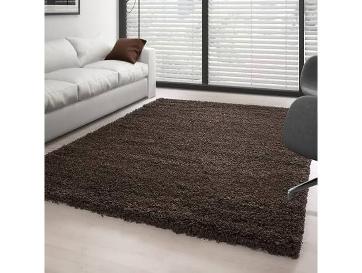 DecoTappi Tapis à Poils Longs Marron 160x230 cm Shaggy Doux et Moelleux 30 mm pour Salon et Chambre