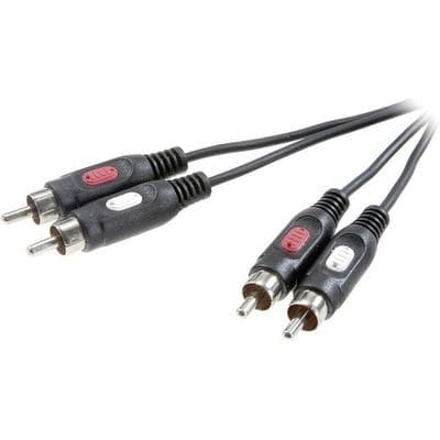 SpeaKa Professional SP-7869764 Cinch Audio Anschlusskabel [2x Cinch-Stecker - 2x Cinch-Stecker] 1.50 m Schwarz