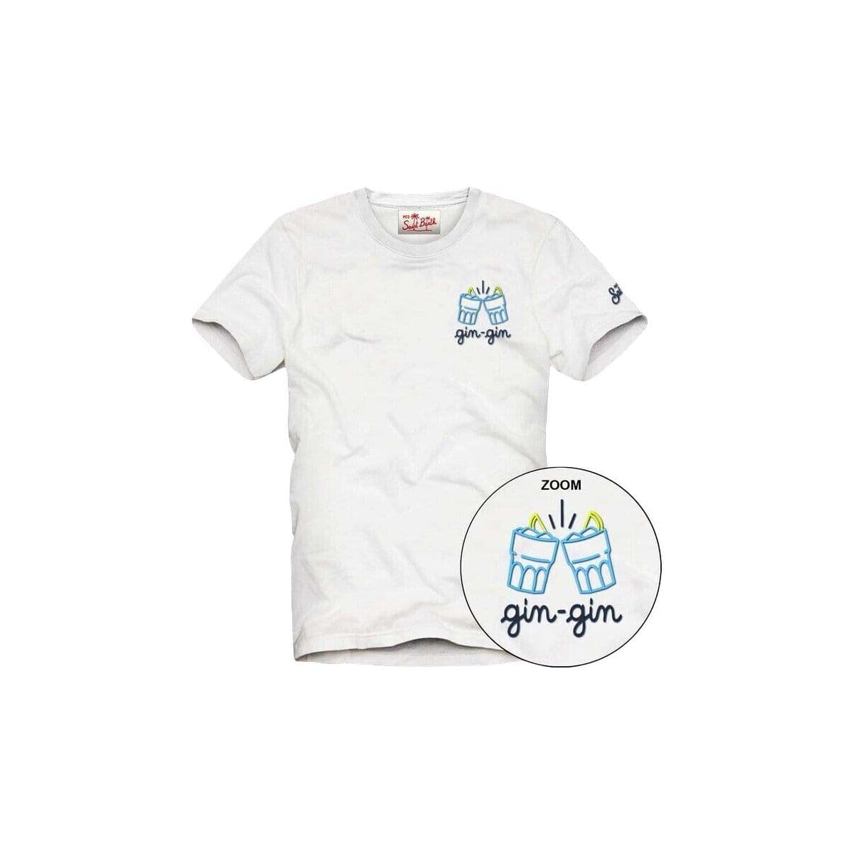 MC2 Saint Barth Portofino MAN Cotton T-shrt With Front Print/Emb gin gin 01n emb (04379L) S POT0001-04379L-S