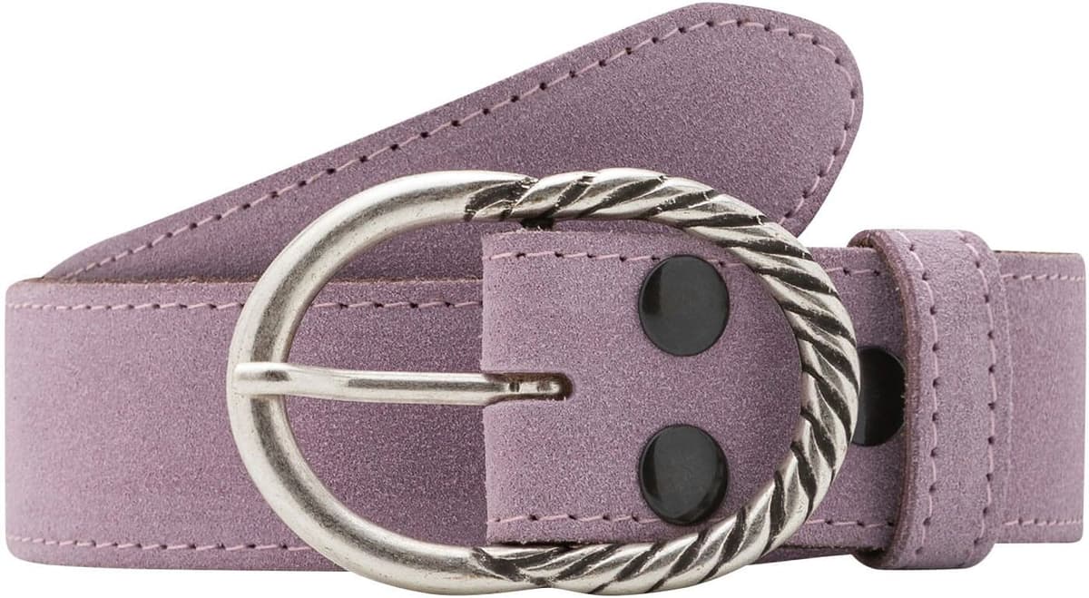 Ledergürtel RETTUNGSRING GÜRTEL, Damen, Gr. 100, lila, Leder, unifarben, Gürtel Ledergürtel, mit austauschbarer Schliesse »Dorn Gedreht Silber« lila 100