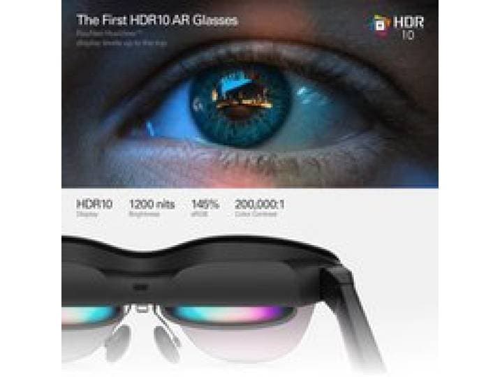 RayNeo Air 4 Pro AR-bril met 201 inch HDR10 videoweergave, 3D films & gaming, slimme bril voor iPhone 17, 16, 15/Android/Switch 2/Mac