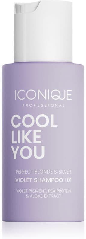 ICONIQUE Professional COOL LIKE YOU Perfect Blonde & Silver Violet σαμπουάν που εξουδετερώνει τους κίτρινους τόνους 70 ml
