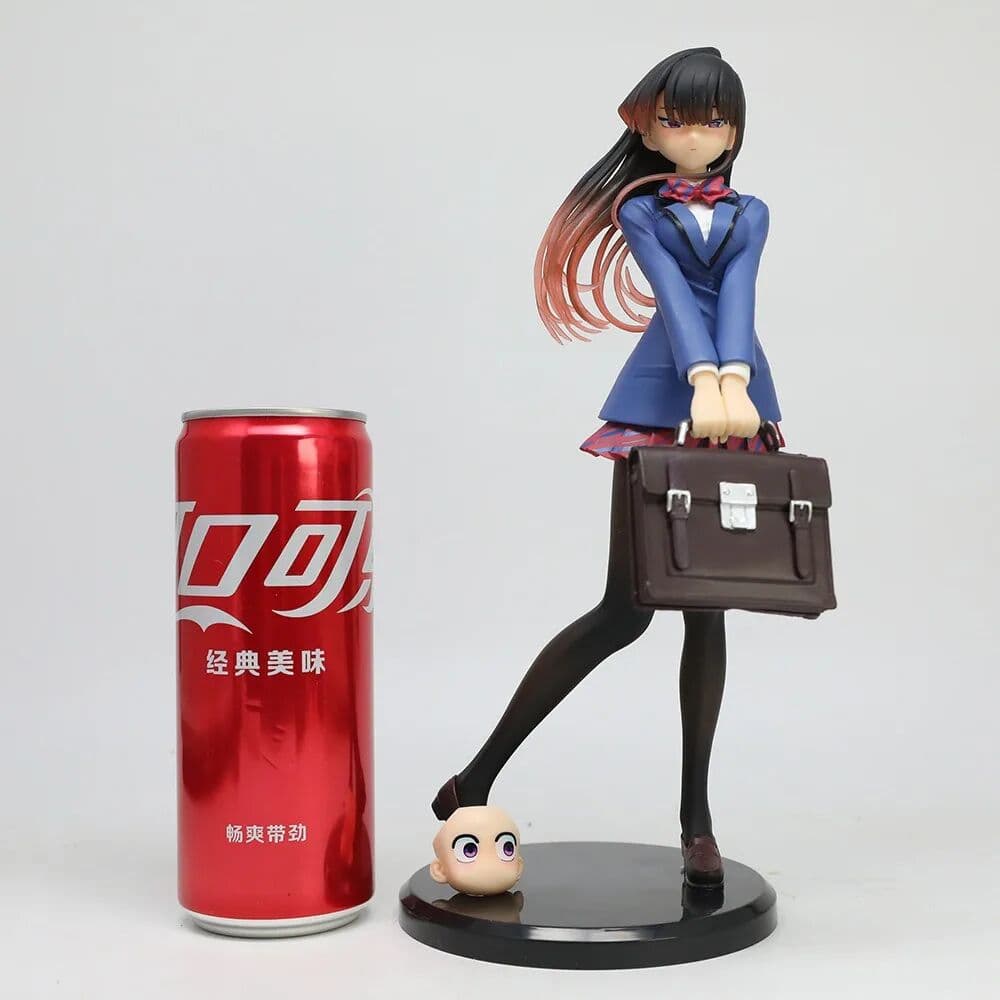 Bandai Komi Can't Communicate Shoko Komi JK Uniform Standing Cute Action Figure Face Swap Model Desktop Decoration Anime Fans Toys Gift