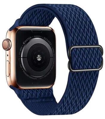 Combo Retail Shop Nylon Strap For Apple Watch Band, Bohemian Elastic Bracelet, I Watch Series dark Blue 49mm 42mm 44mm 45mm