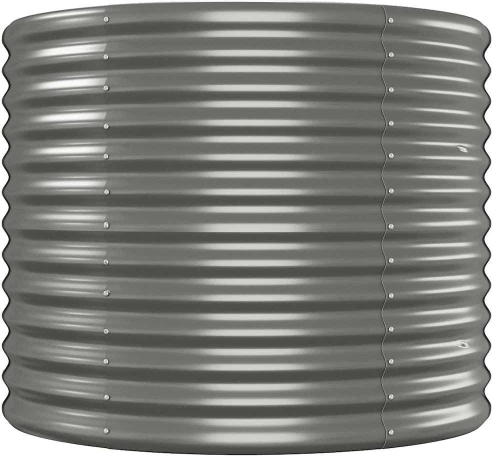 vidaXL Lit surélevé de jardin Gris 554x100x68cm Acier enduit de poudre