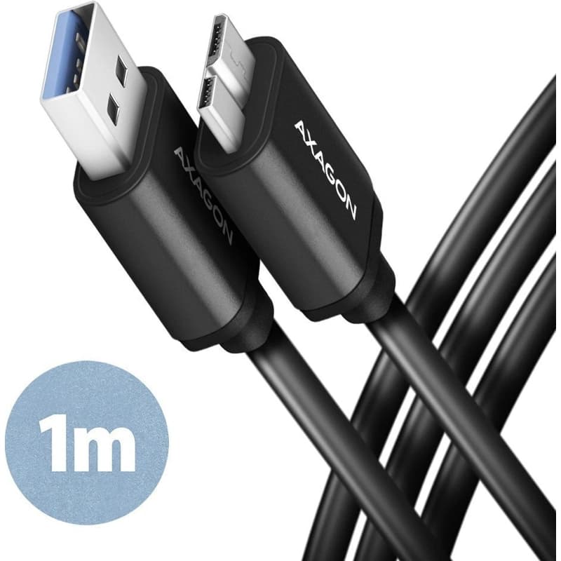 Axagon Regular USB 3.0 to micro USB Cable Μαύρο 1m (BUMM3-AM10AB) 1τμχ