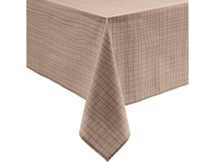 REDBEST abwaschbare Tischdecke Pasadena Cappuccino Größe 140x200 cm, Tischläufer, Karo, pflegeleicht