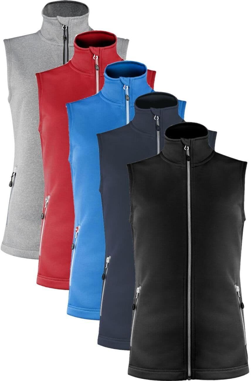 Printer Red 2262073 Powerslide Vest Dame Grey Melange Xxl