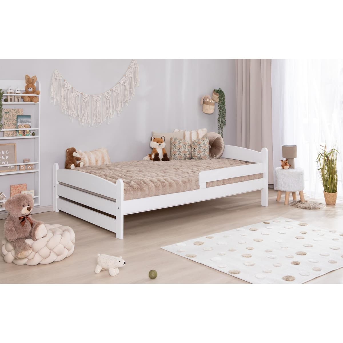 TiCAA Einzelbett „Mello“, Kinderbett, Jugendbett, Schlafzimmer, Kinderzimmer
