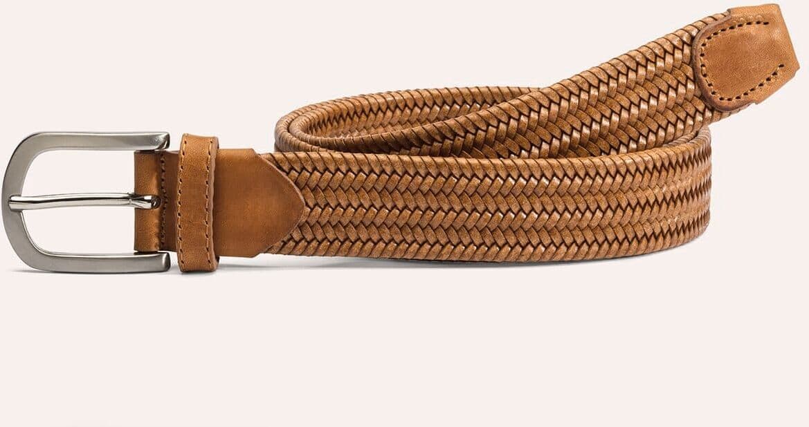 Walbusch Flechtleder-Dehngürtel, , Farbe Braun, 100 cm, dehnbar Rindleder Damen