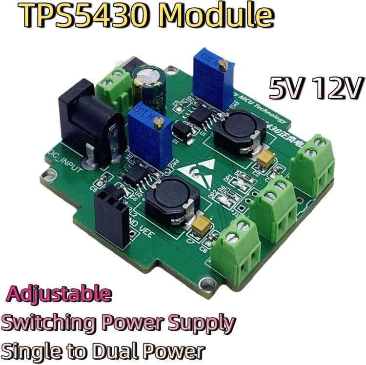 NONE TPS5430 Module, Adjustable, Switching Power Supply, Single to Dual Power, 5V 12V