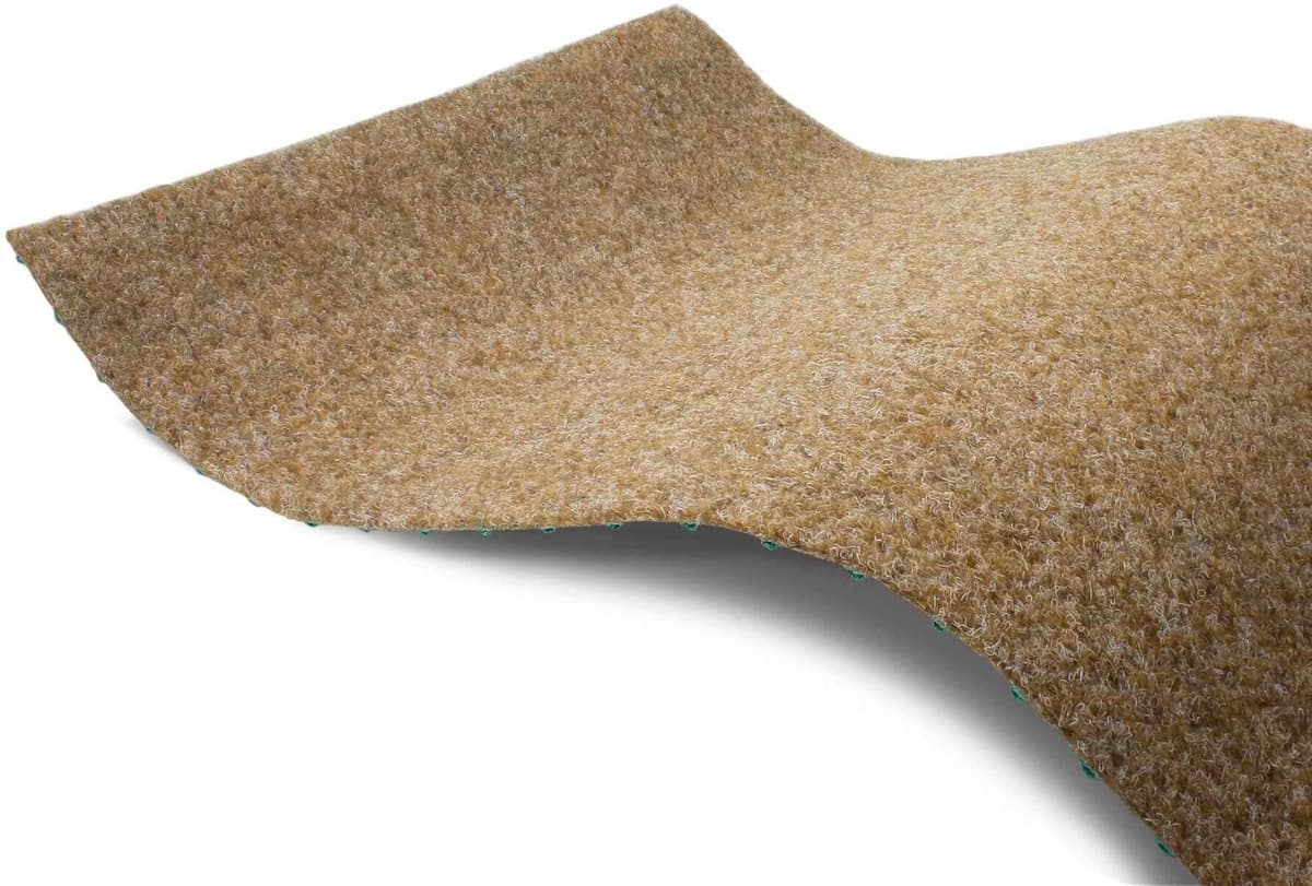 Kunstrasen "GREEN, Gesamthöhe 7,5 mm, Made in Netherlands", beige, B:400cm L:550cm, Polypropylen (PP), PRIMAFLOR-IDEEN IN TEXTIL, Teppiche, Kunstrasen, Rasenteppich, beige, mit Drainage-Noppen beige B : 400cm 1 Stk., L: 550cm