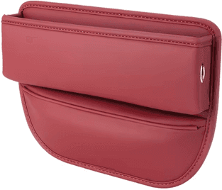 Inspire Curations LuxHold Leather Car Seat Gap Organizer Pocket red 1pc