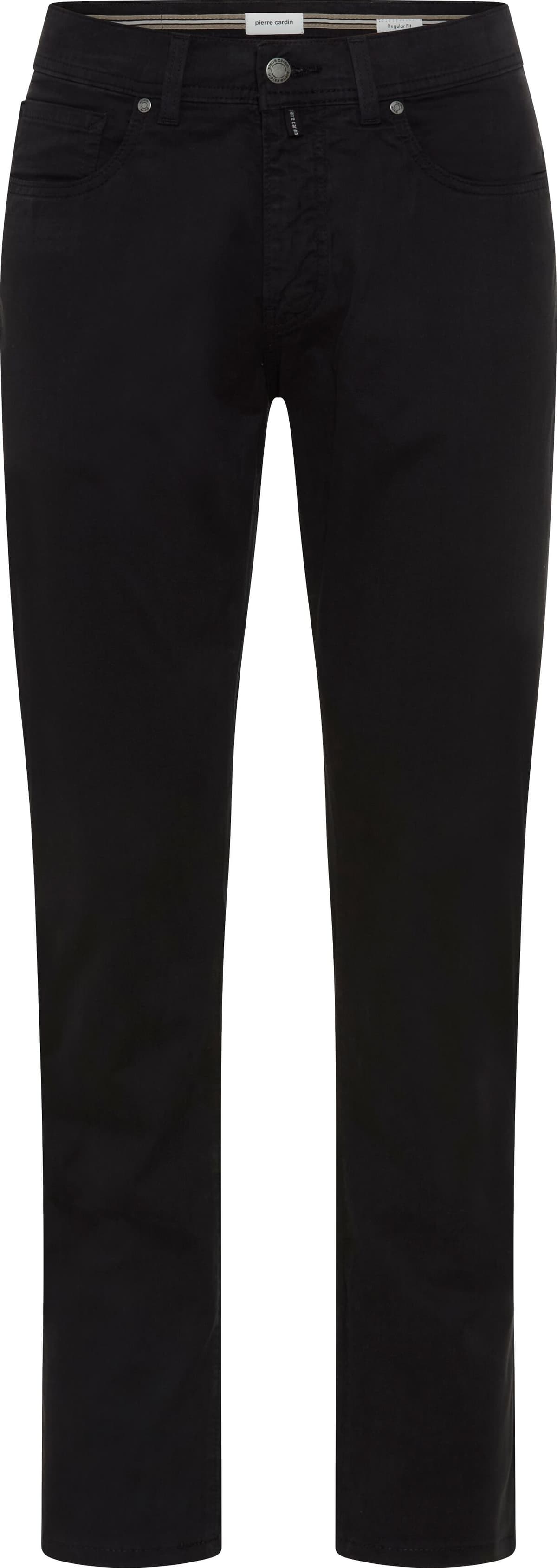 Chinohose PIERRE CARDIN "Lyon tapered", Herren, Gr. 40, Länge 32, schwarz, Web, Obermaterial: 71% Baumwolle, 27% Lyocell, 2% Elasthan, lang, Hosen Chinohose schwarz 40, Länge 32