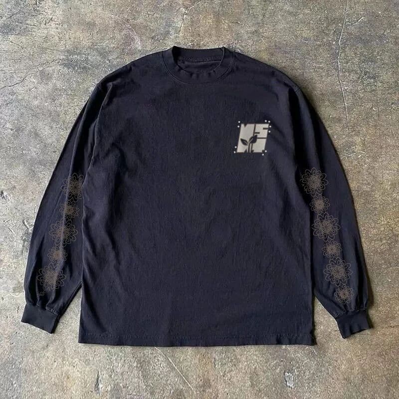 others Heavyweight 310g Pure Cotton Long Sleeve T-Shirt American Retro Oversize Streetwear Versatile Comfortable Casual round Neck Top